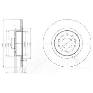 REAR SOLID BRAKE DISC PAIR - 276MM DIAMETER