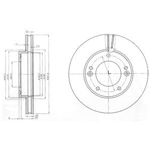 FRONT VENTED BRAKE DISC PAIR - 301.6MM DIAMETER