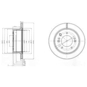 REAR VENTED BRAKE DISC PAIR - 315MM DIAMETER