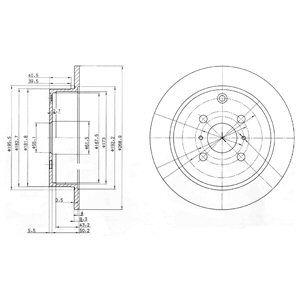 REAR SOLID BRAKE DISC PAIR - 269MM DIAMETER