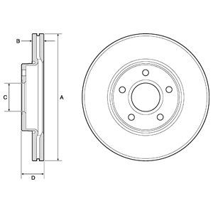 FRONT VENTED BRAKE DISC PAIR COATED - 278MM DIAMETER