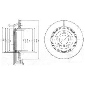 REAR VENTED BRAKE DISC PAIR - 320MM DIAMETER