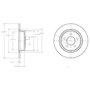 REAR SOLID BRAKE DISC PAIR - 278MM DIAMETER