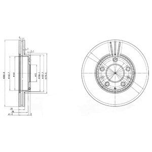 FRONT VENTED BRAKE DISC PAIR COATED - 282.5MM DIAMETER