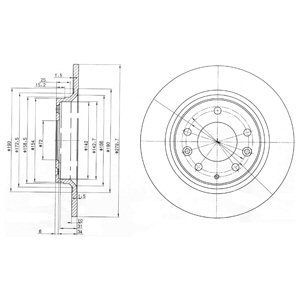 Rear Solid Brake Disc Pair Coated - 279.8mm Diameter