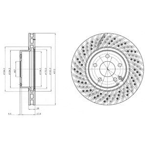 FRONT VENTED BRAKE DISC PAIR - 312MM DIAMETER