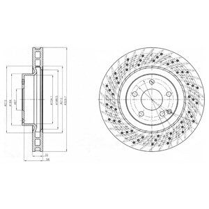 FRONT VENTED BRAKE DISC PAIR - 330MM DIAMETER