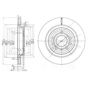 Rear Vented Brake Disc Pair Coated - 292mm Diameter