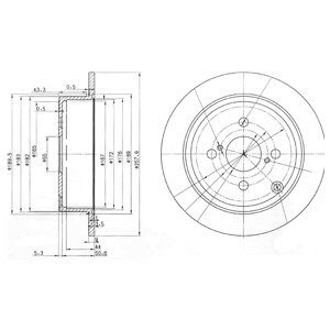 Rear Solid Brake Disc Pair - 257.8mm Diameter