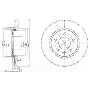 REAR VENTED BRAKE DISC PAIR - 294MM DIAMETER