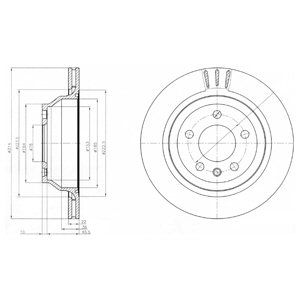 REAR VENTED BRAKE DISC PAIR - 314MM DIAMETER