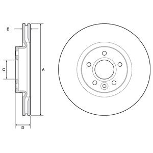 FRONT VENTED BRAKE DISC PAIR - 300MM DIAMETER