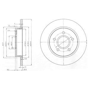 Rear Solid Brake Disc Pair - 265mm Diameter