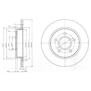 Rear Solid Brake Disc Pair Coated - 265mm Diameter