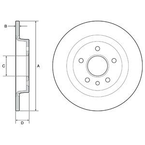 REAR SOLID BRAKE DISC PAIR - 280MM DIAMETER