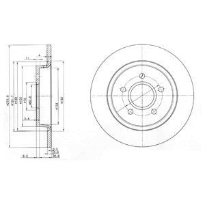 Rear Solid Brake Disc Pair Coated - 280mm Diameter