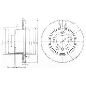 Front Vented Brake Disc Pair Coated - 284mm Diameter