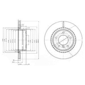 Rear Vented Brake Disc Pair Coated - 299.8mm Diameter