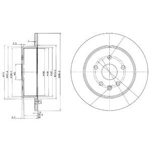 REAR SOLID BRAKE DISC PAIR - 307MM DIAMETER