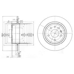 REAR SOLID BRAKE DISC PAIR - 285.8MM DIAMETER