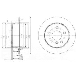 REAR SOLID BRAKE DISC PAIR - 258.4MM DIAMETER