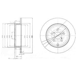 REAR SOLID BRAKE DISC PAIR - 280MM DIAMETER