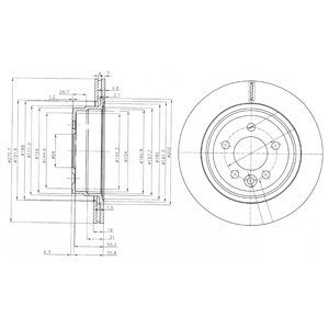 REAR VENTED BRAKE DISC PAIR - 276MM DIAMETER