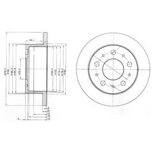 REAR SOLID BRAKE DISC PAIR - 280MM DIAMETER