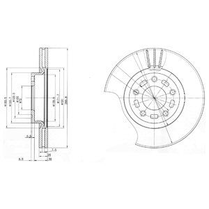 FRONT VENTED BRAKE DISC PAIR - 300MM DIAMETER