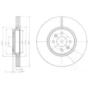 FRONT VENTED BRAKE DISC PAIR - 300MM DIAMETER