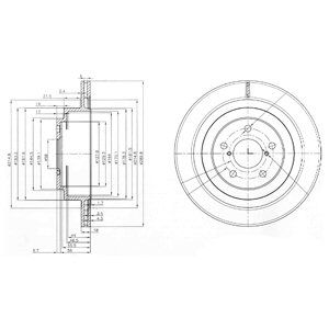 REAR VENTED BRAKE DISC PAIR - 290MM DIAMETER