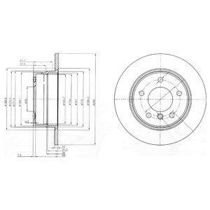 REAR SOLID BRAKE DISC PAIR - 280MM DIAMETER