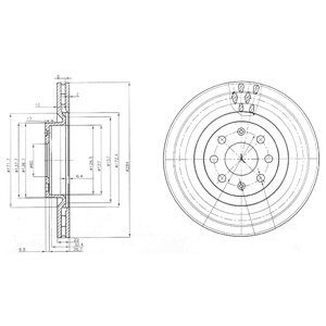 FRONT VENTED BRAKE DISC PAIR - 284MM DIAMETER