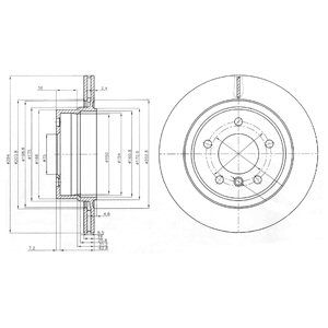 REAR VENTED BRAKE DISC PAIR - 294MM DIAMETER