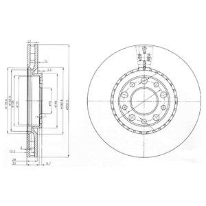 FRONT VENTED BRAKE DISC PAIR - 305MM DIAMETER