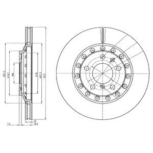 REAR VENTED BRAKE DISC PAIR - 310MM DIAMETER