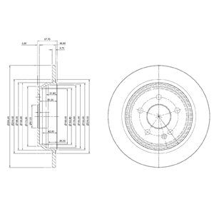 Rear Solid Brake Disc Pair - 296mm Diameter