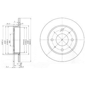 REAR SOLID BRAKE DISC PAIR - 250MM DIAMETER