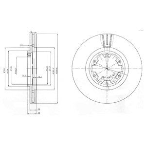 FRONT VENTED BRAKE DISC PAIR - 300MM DIAMETER