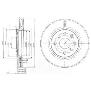 FRONT VENTED BRAKE DISC PAIR - 247MM DIAMETER