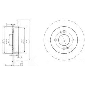 Rear Solid Brake Disc Pair Coated - 234mm Diameter