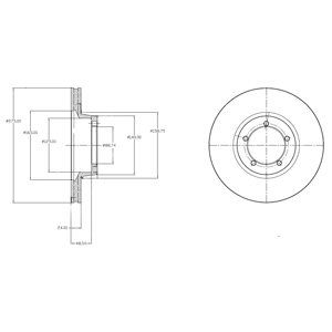 FRONT VENTED BRAKE DISC PAIR - 275MM DIAMETER