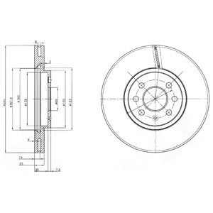 Front Vented Brake Disc Pair - 280mm Diameter