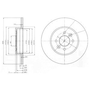 REAR SOLID BRAKE DISC PAIR - 280MM DIAMETER