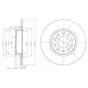 REAR SOLID BRAKE DISC PAIR - 278MM DIAMETER