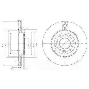 REAR VENTED BRAKE DISC PAIR - 292MM DIAMETER