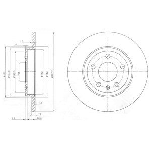 REAR SOLID BRAKE DISC PAIR - 288MM DIAMETER