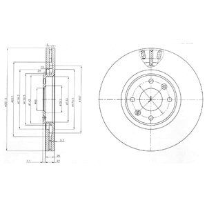 FRONT VENTED BRAKE DISC PAIR - 302MM DIAMETER