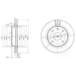 FRONT VENTED BRAKE DISC PAIR - 256MM DIAMETER