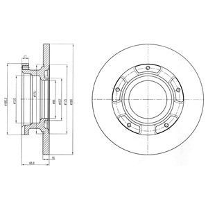 REAR SOLID BRAKE DISC PAIR - 280MM DIAMETER